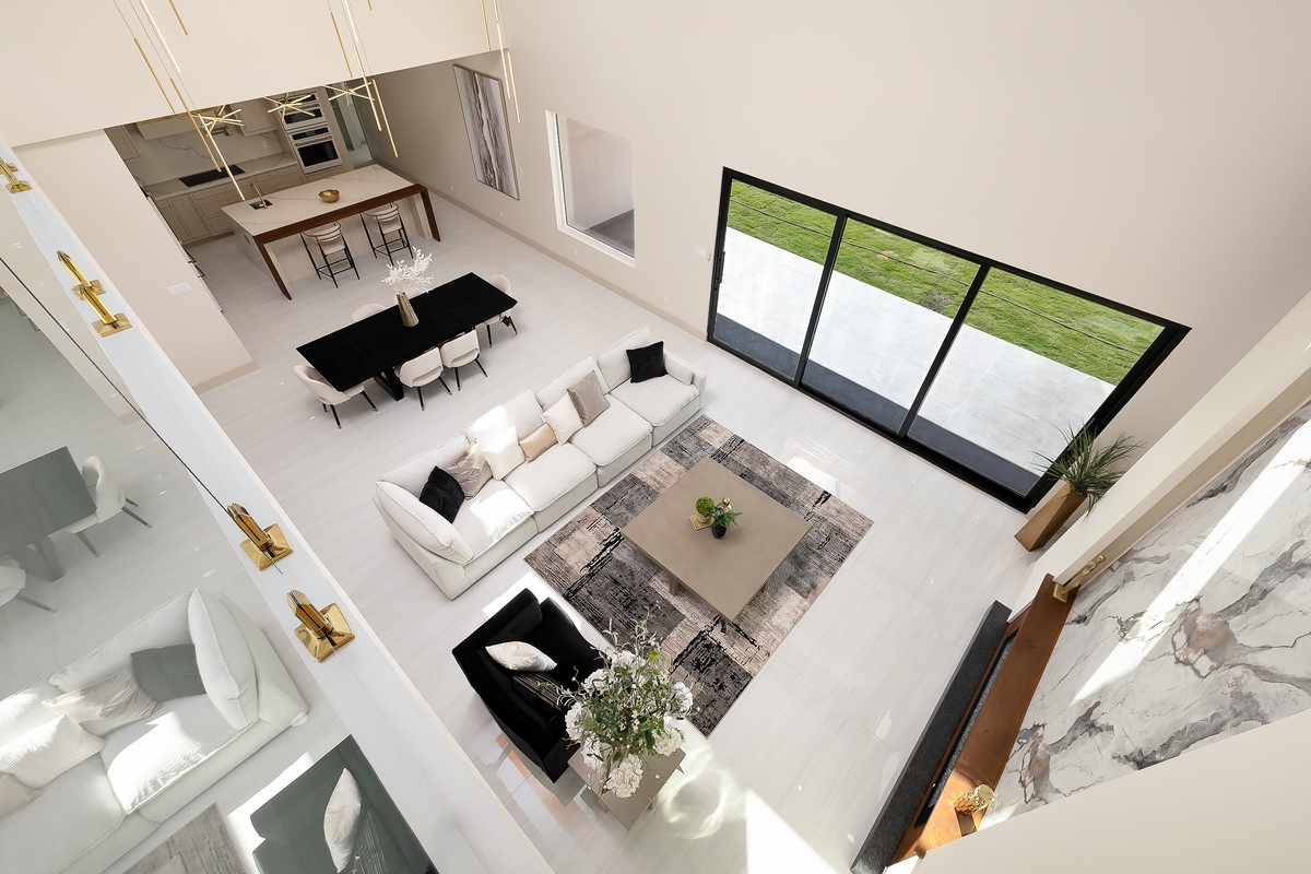 Living room overhead view