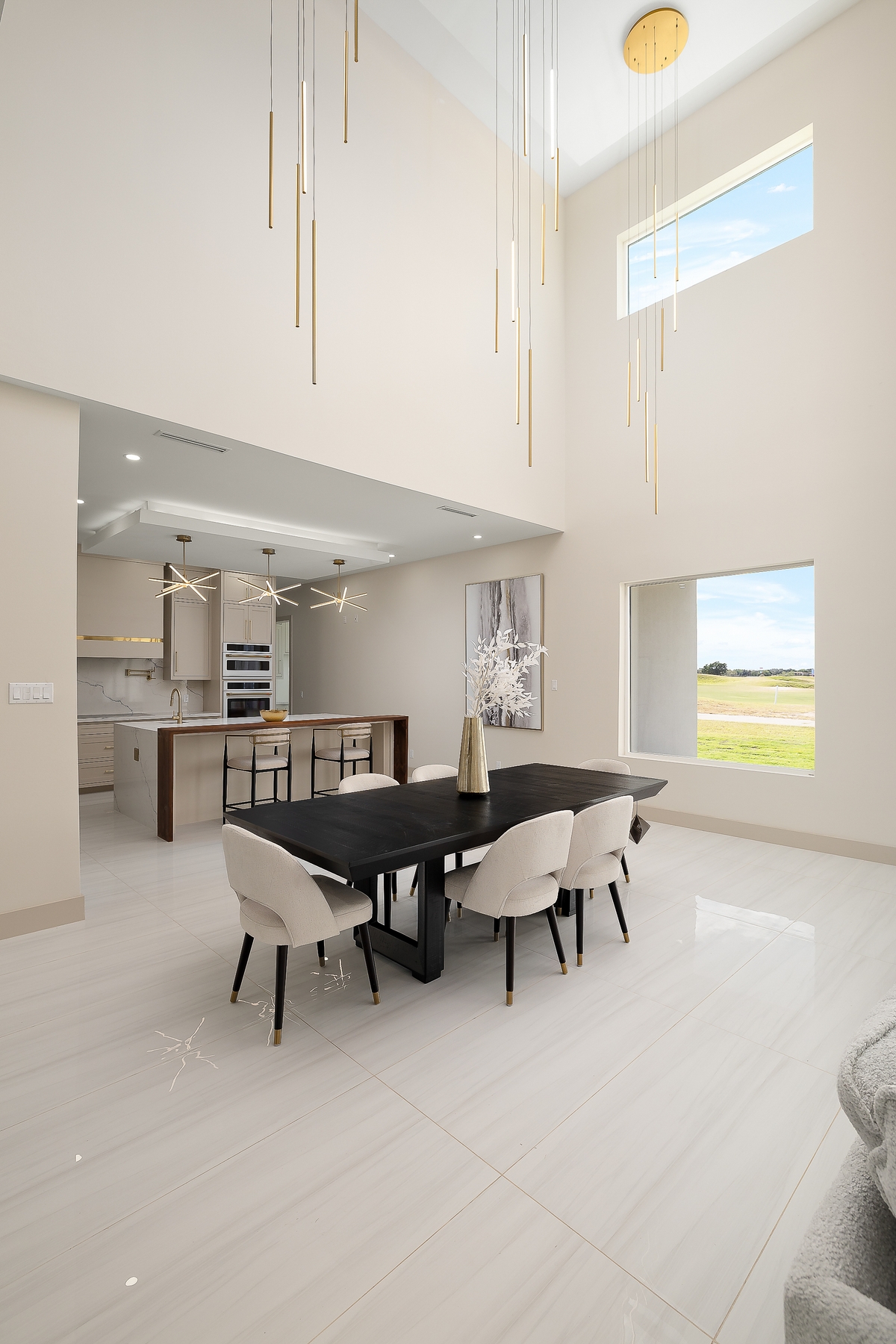 Kitchen dining living overview